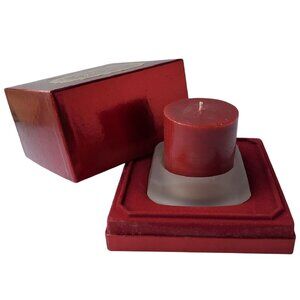 Vintage 1980s Germaine Monteil Galore Perfume Candle Frosted Glass Holder Boxed